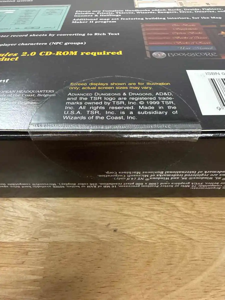 Advanced Dungeons and Dragons Core Rules 2.0 Expansion CD-ROM