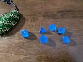 #15 Dice: Gamescience dice Set -sapphire blue gem