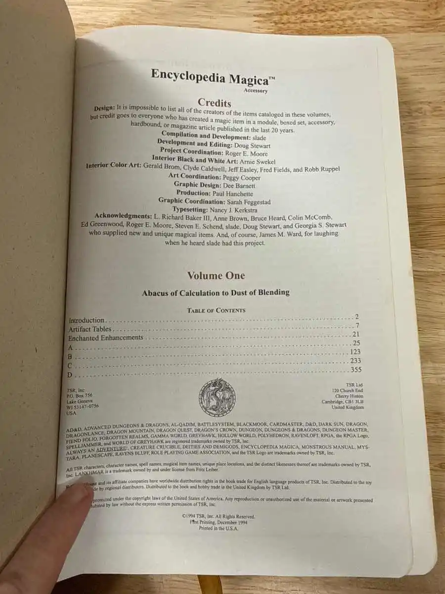 Encyclopedia Magica Volume 1