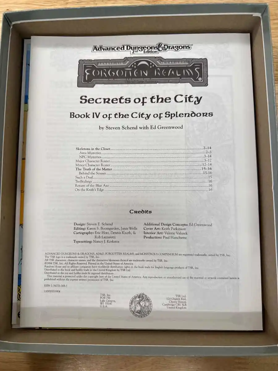 City of Splendors (AD&D, 2nd Edition/Forgotten Realms boxed set)
