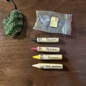#13 The Armory: Dice Markers Red, Black Yellow & White