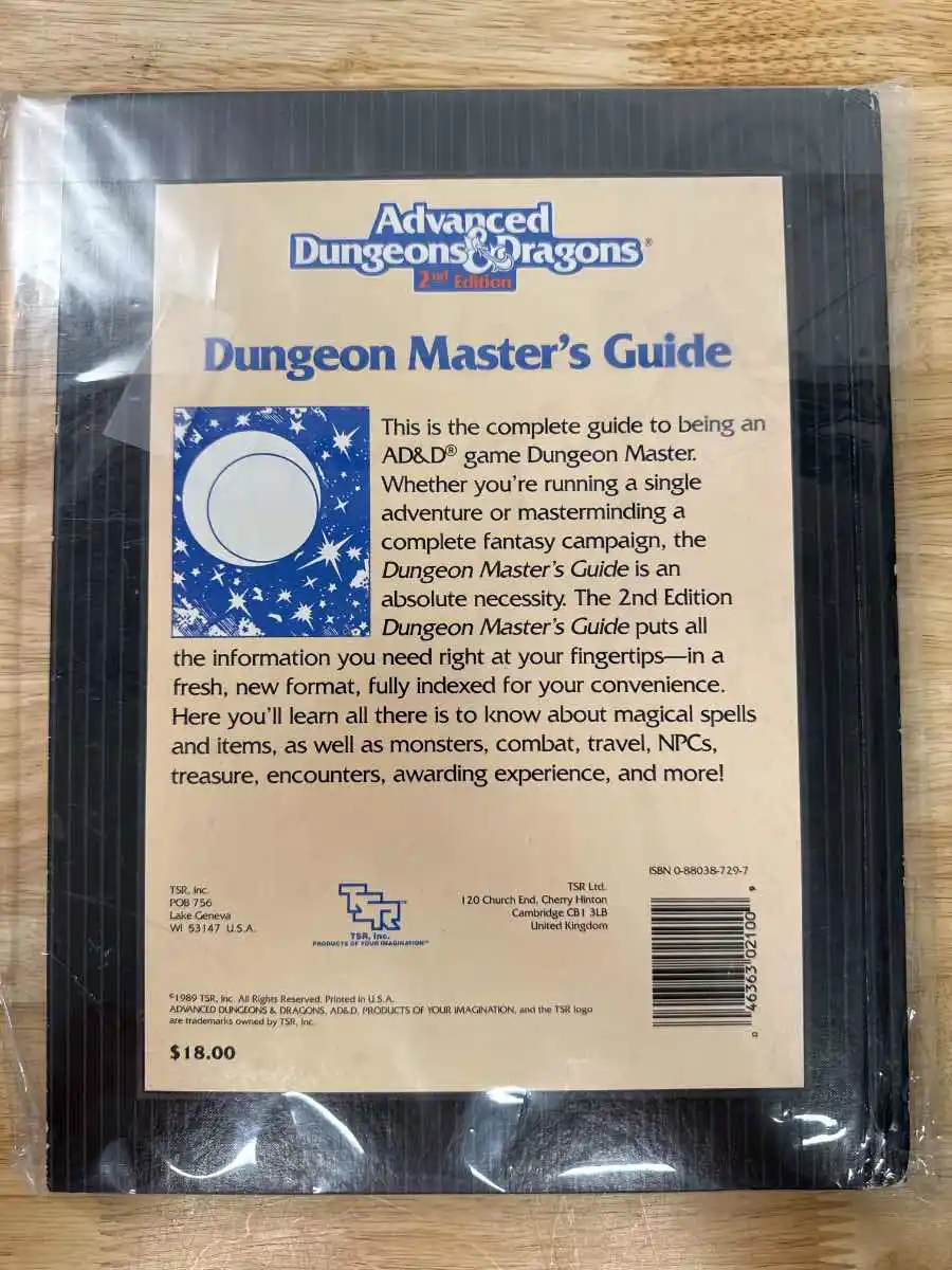 AD&D 2E Dungeon Master’s Guide first printing 