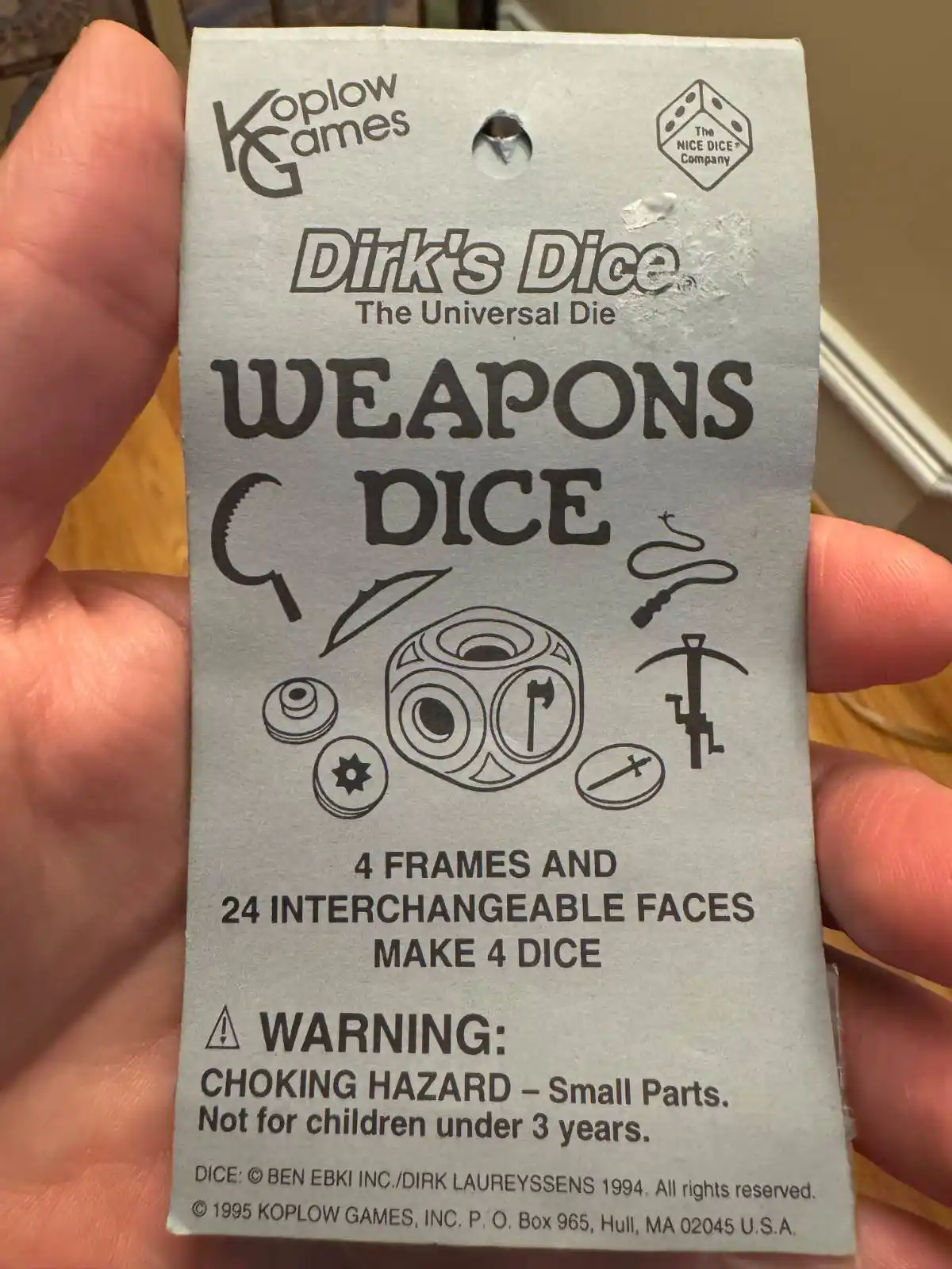 Weapon Dice - Koplow Games interchangeable dice - Dirk's Dice
