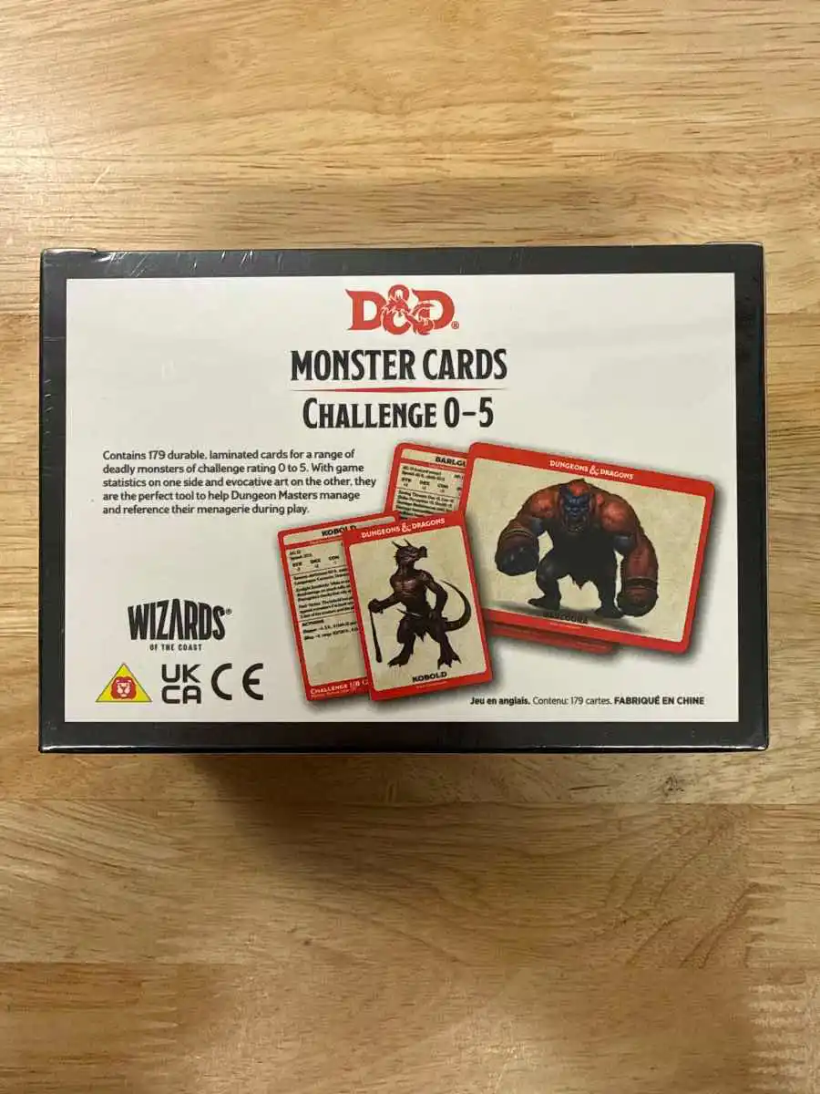 D&D Monster Cards Challenge 0-5