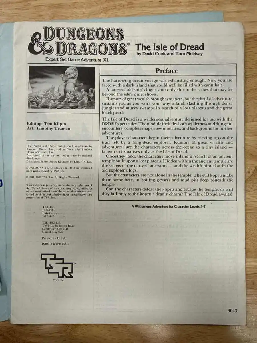 The Isle of Dread X1