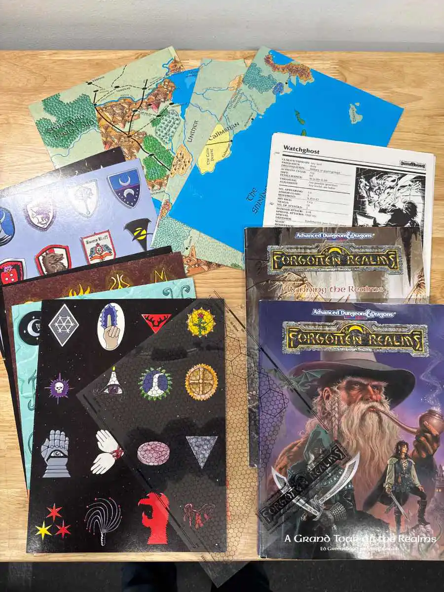 Forgotten Realms AD&D 2E 1st printing
