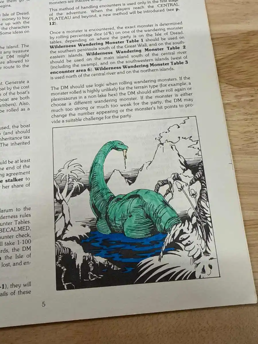 The Isle of Dread X1 first printing