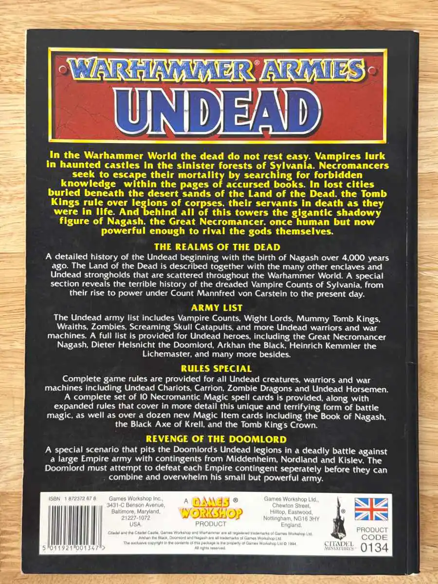 Warhammer Armies: UNDEAD 