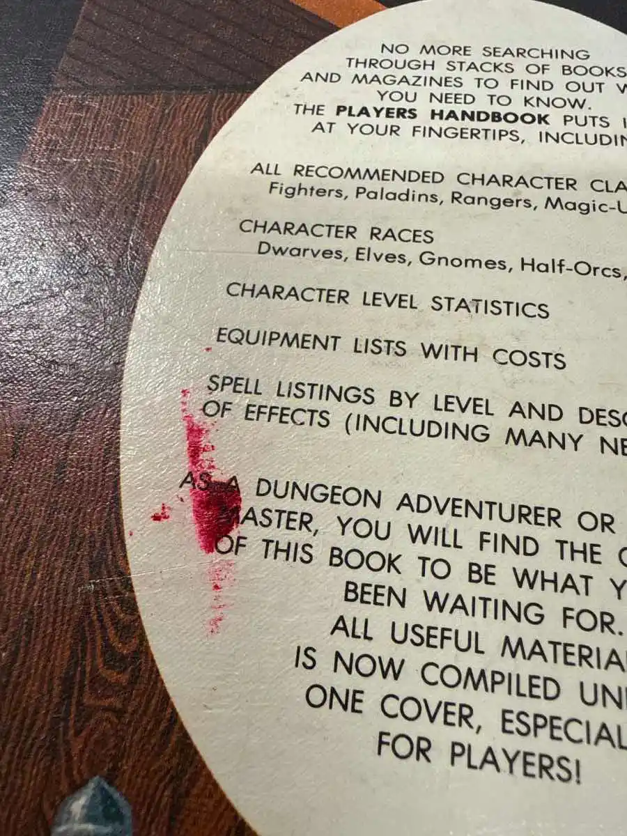 AD&D 1E PLAYERS HANDBOOK