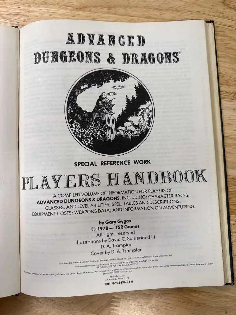 AD&D 1E PLAYERS HANDBOOK