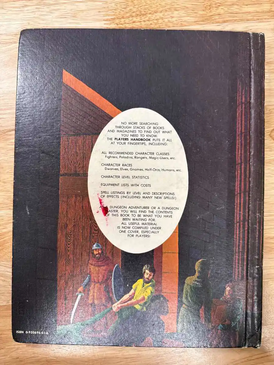 AD&D 1E PLAYERS HANDBOOK