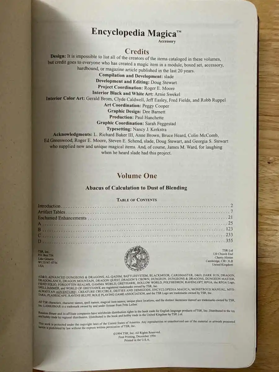 Encyclopedia Magica Volume 1