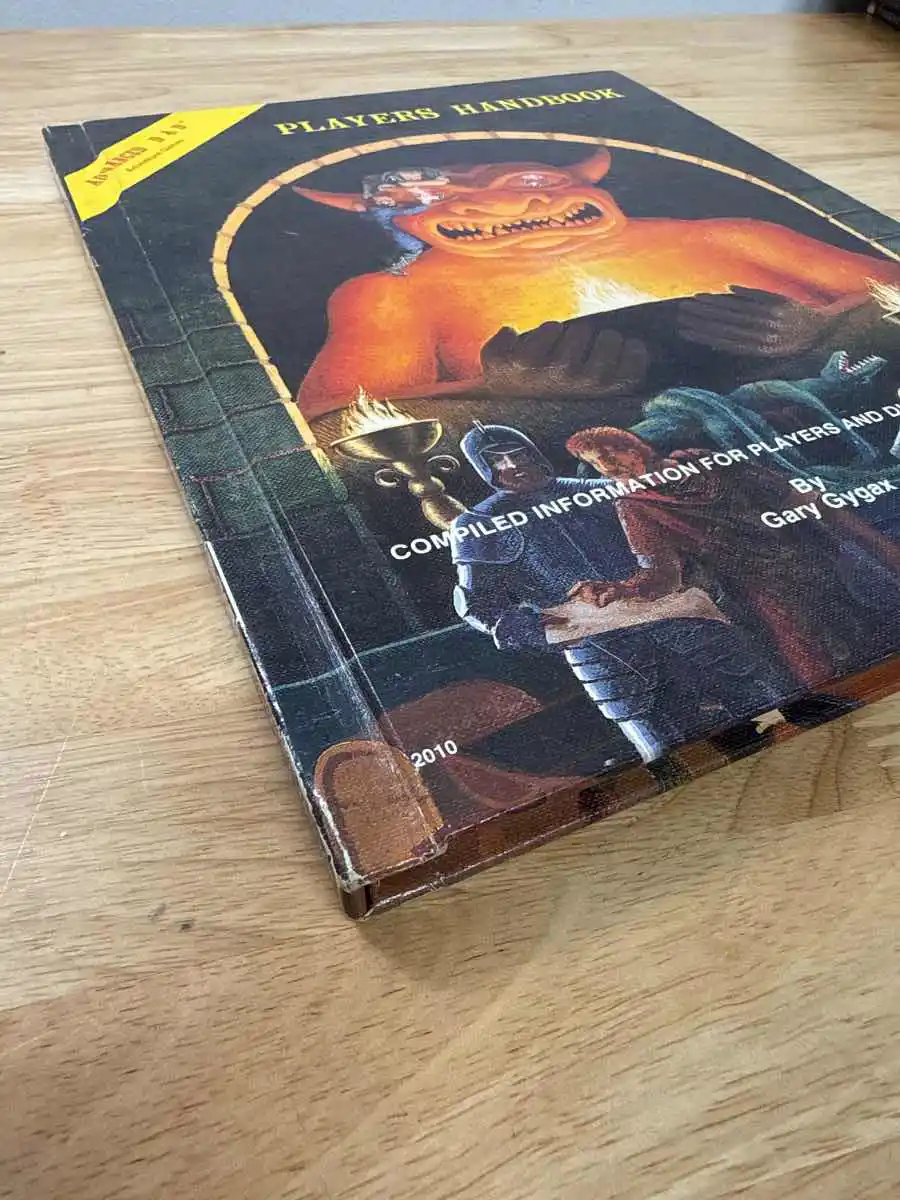 AD&D 1E PLAYERS HANDBOOK 6th Printing