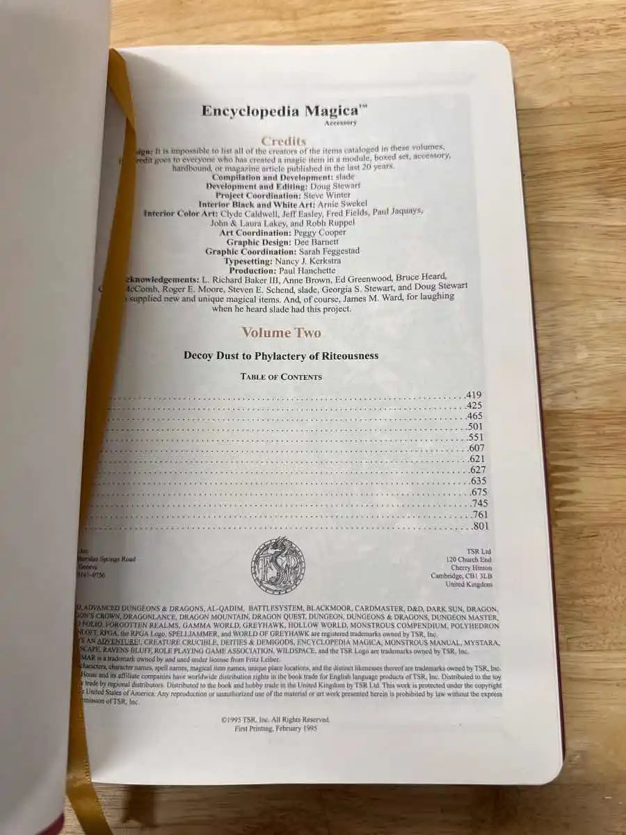 Encyclopedia Magica (Advanced Dungeons and Dragons), Vol. 2