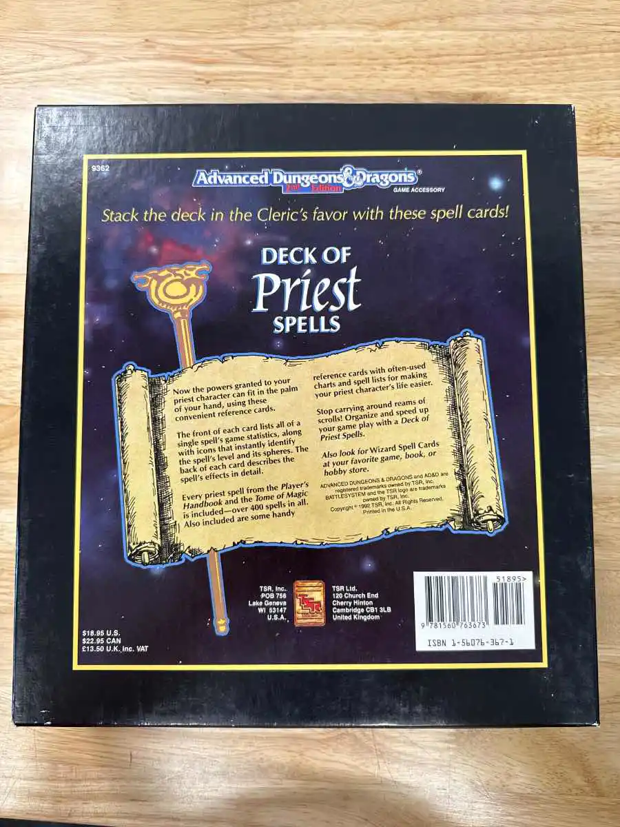 Deck of Priest Spells