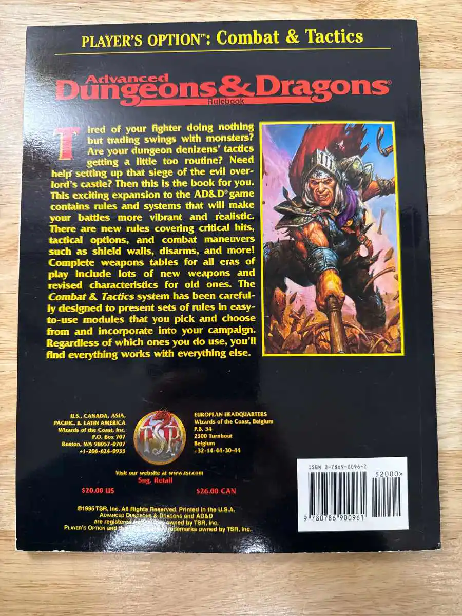 PLAYER’S OPTION: Combat and Tactics (soft cover)