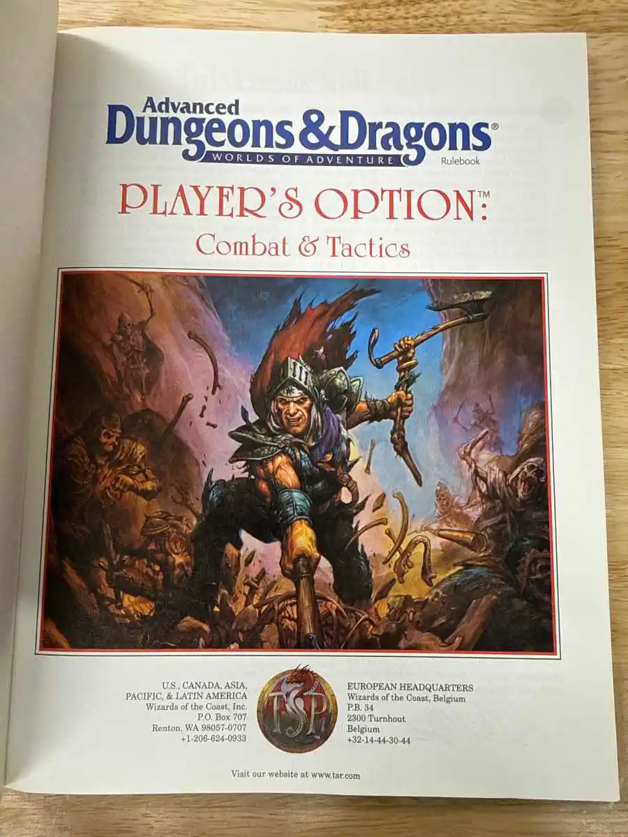 PLAYER’S OPTION: Combat and Tactics (soft cover)
