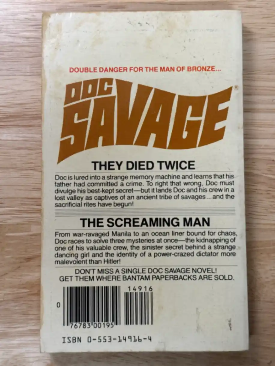 Doc Savage Omnibus #105 They Died Twice and #106 The Screaming Man