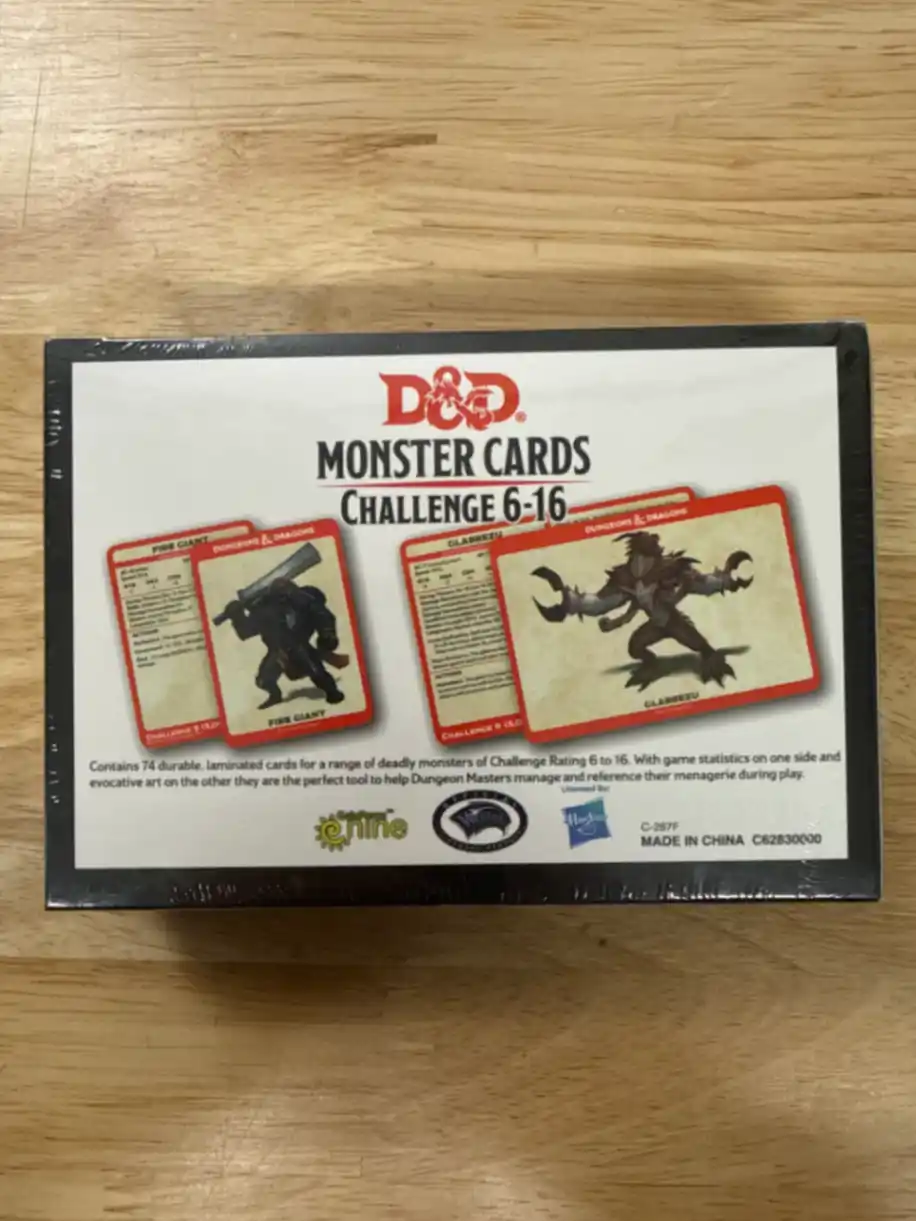 D&D Monster Cards, Challenge 6-16