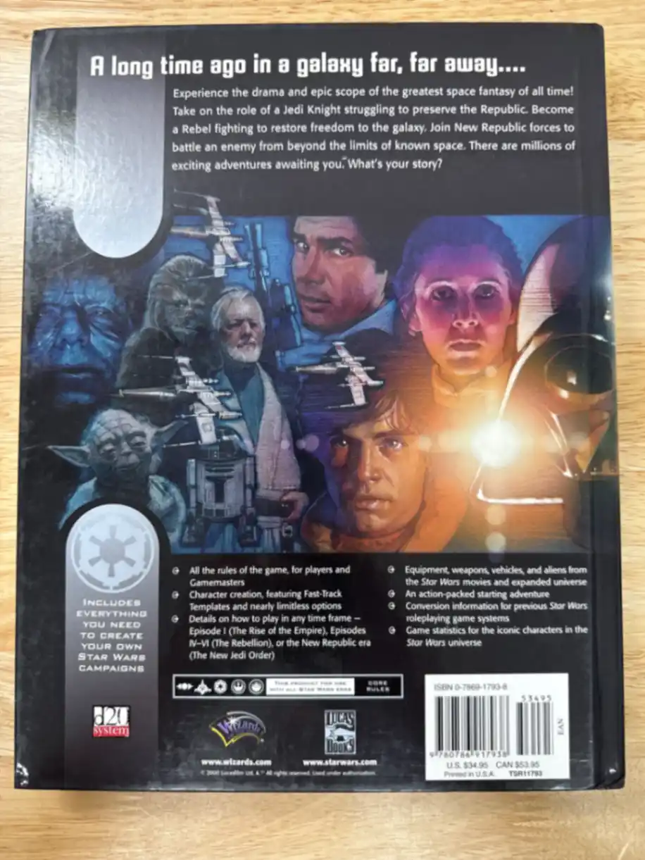 Star Wars RPG Core Rulebook First Print