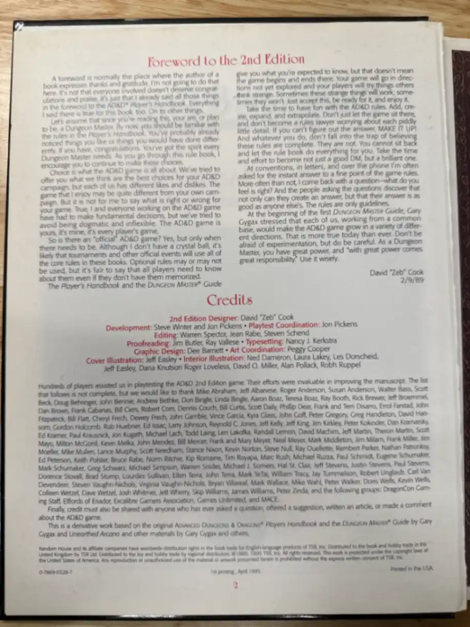 Dungeon Master Guide for the AD&D Game