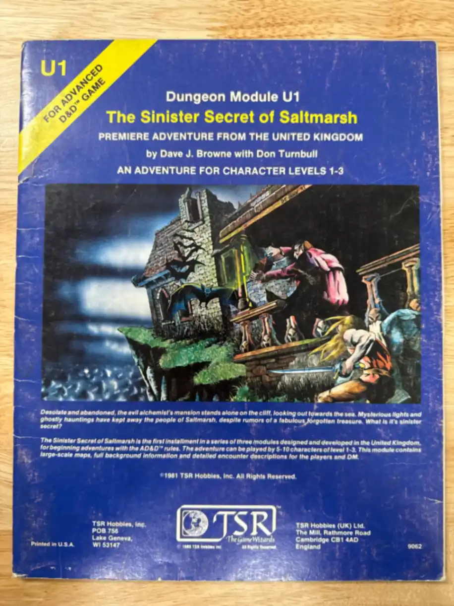 The Sinister Secret of Saltmarsh U1