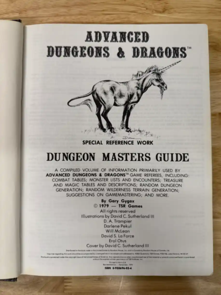 AD&D 1E Dungeon Masters Guide Revised Edition 1979