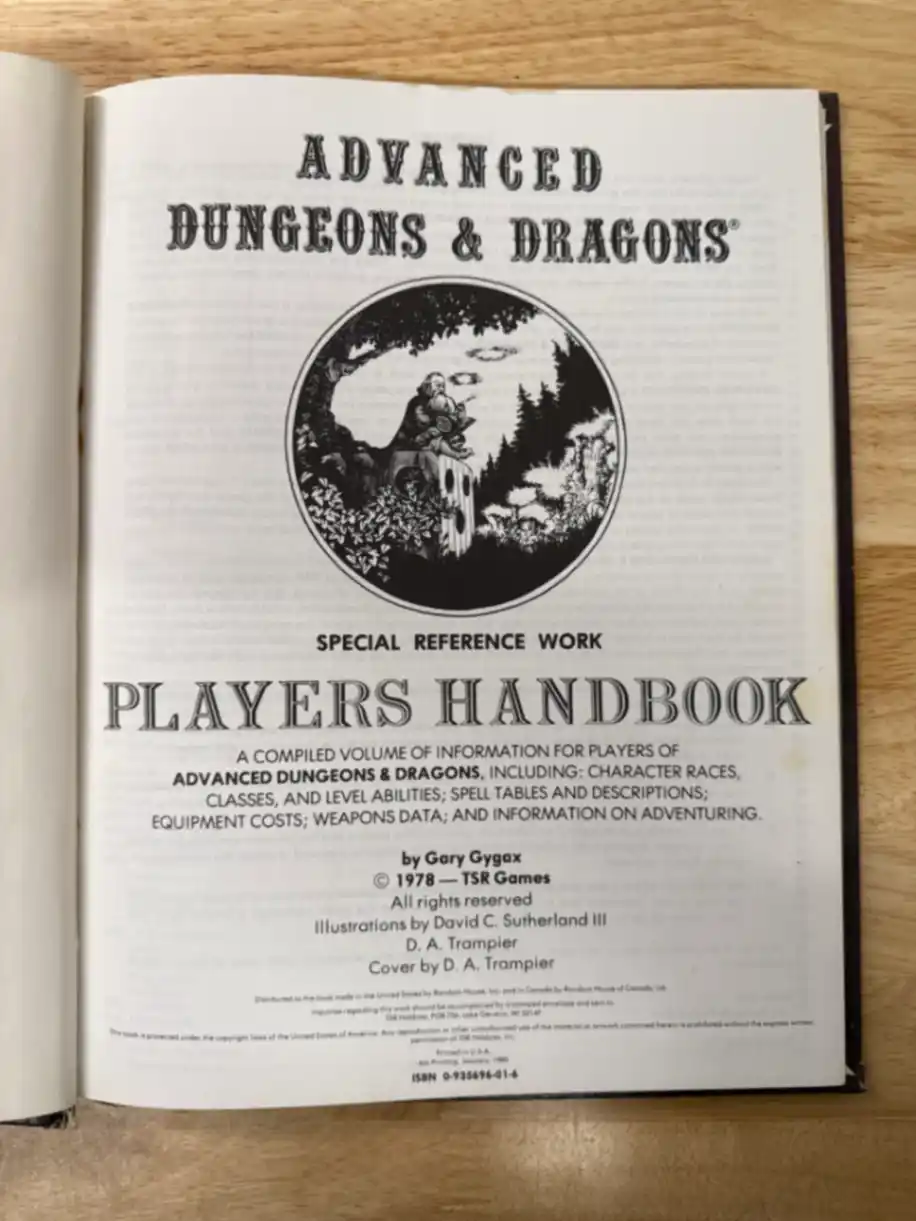 AD&D 1E PLAYERS HANDBOOK