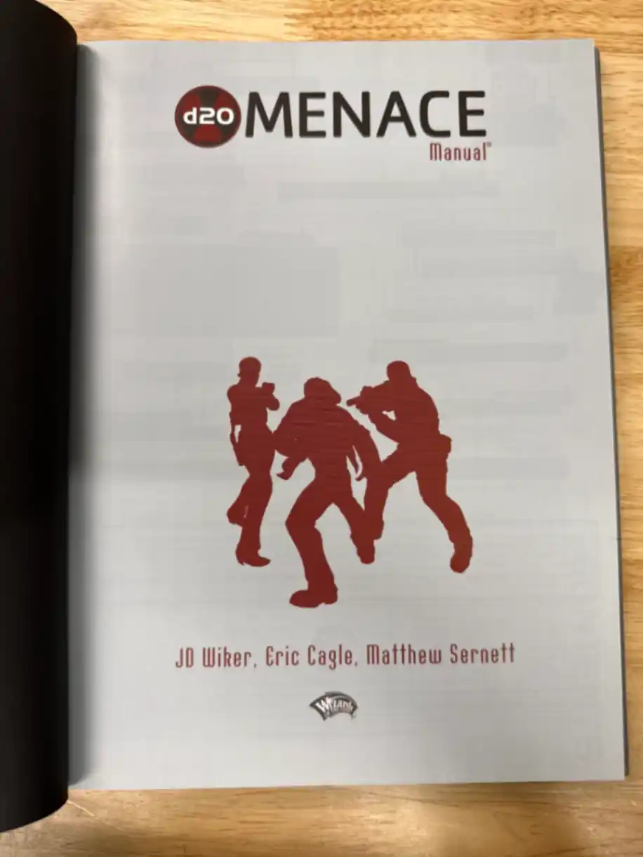 d20 Modern Menace Manual