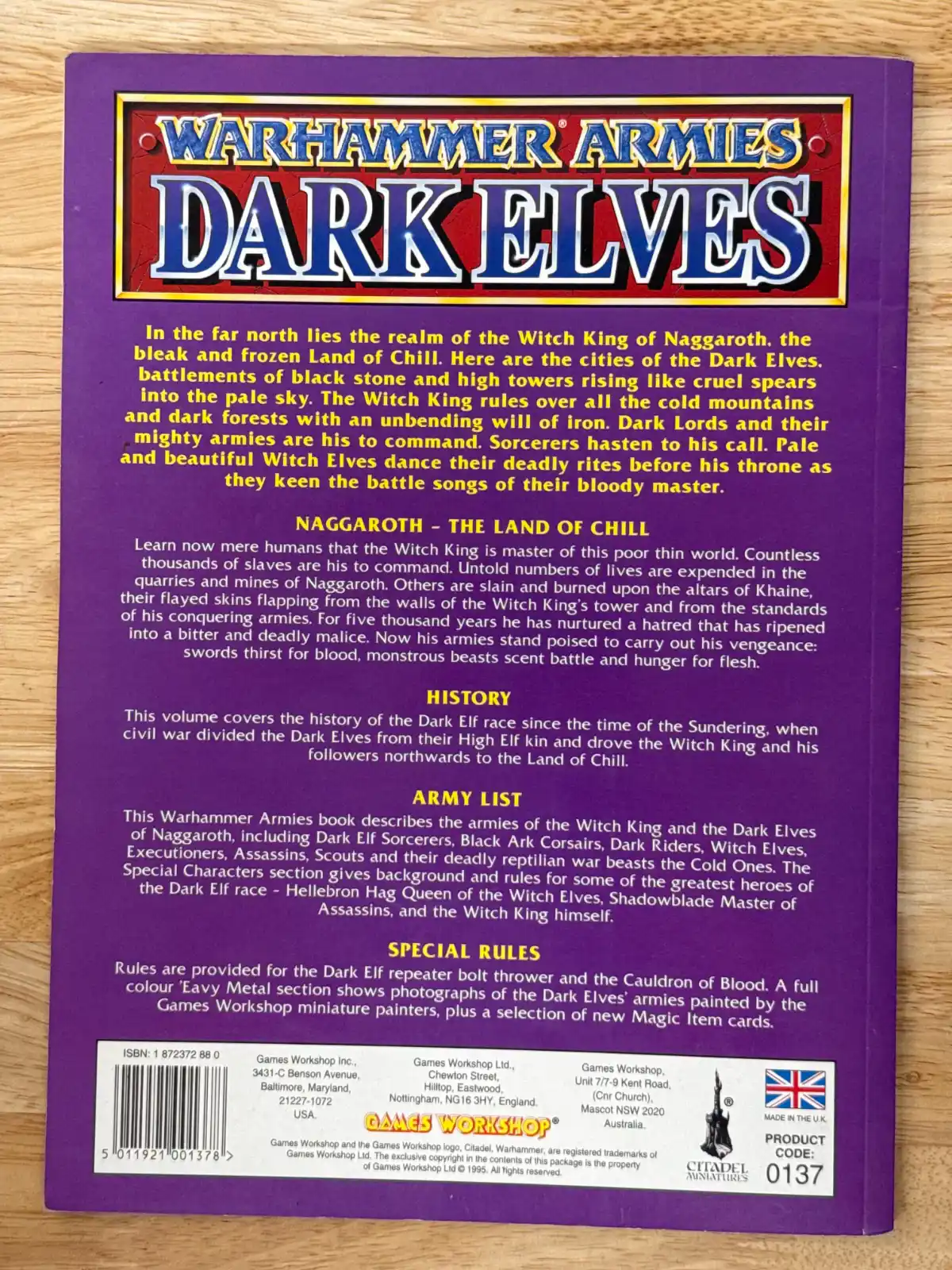 Warhammer Armies: Dark Elves