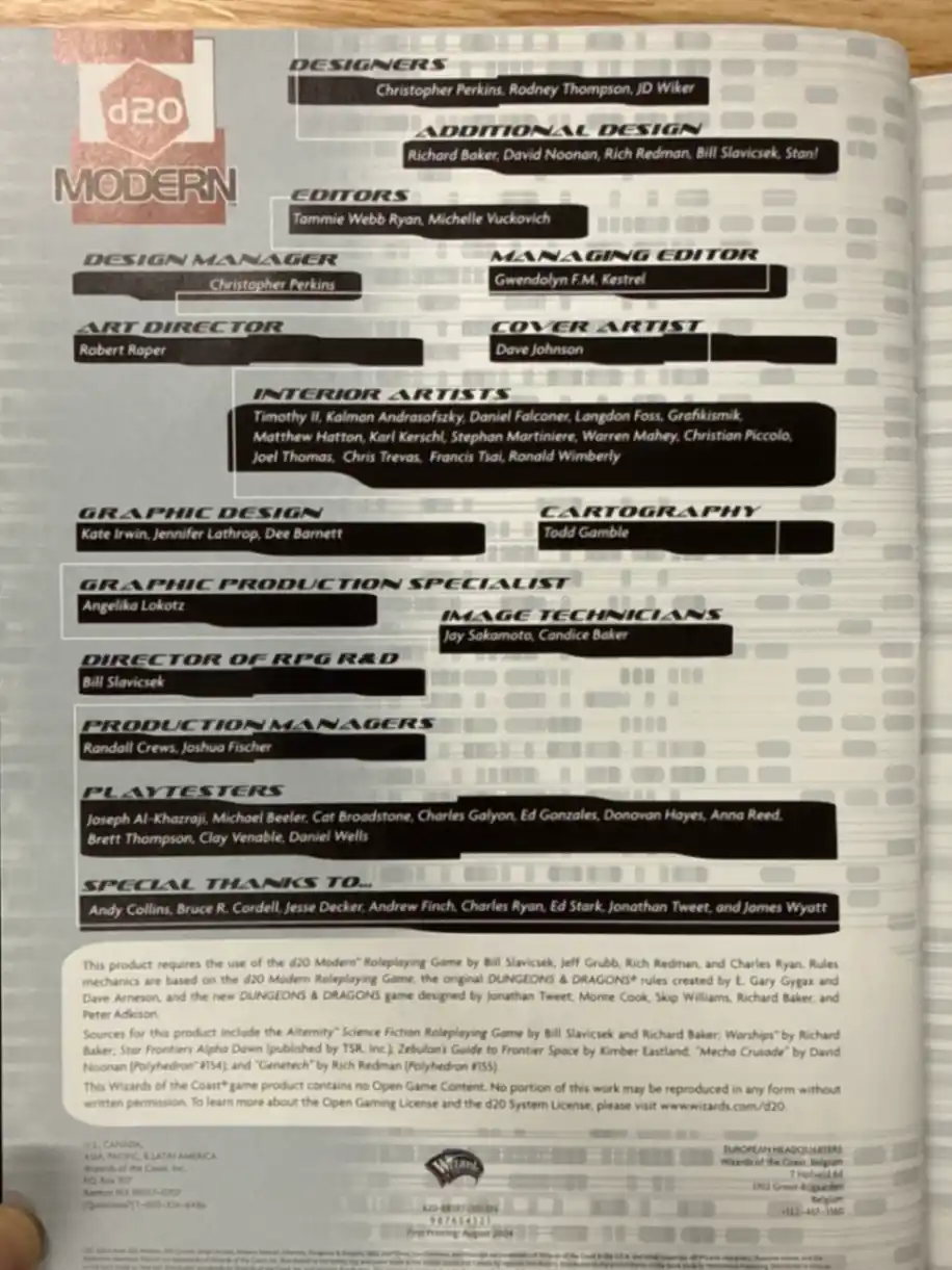 d20 Modern Future