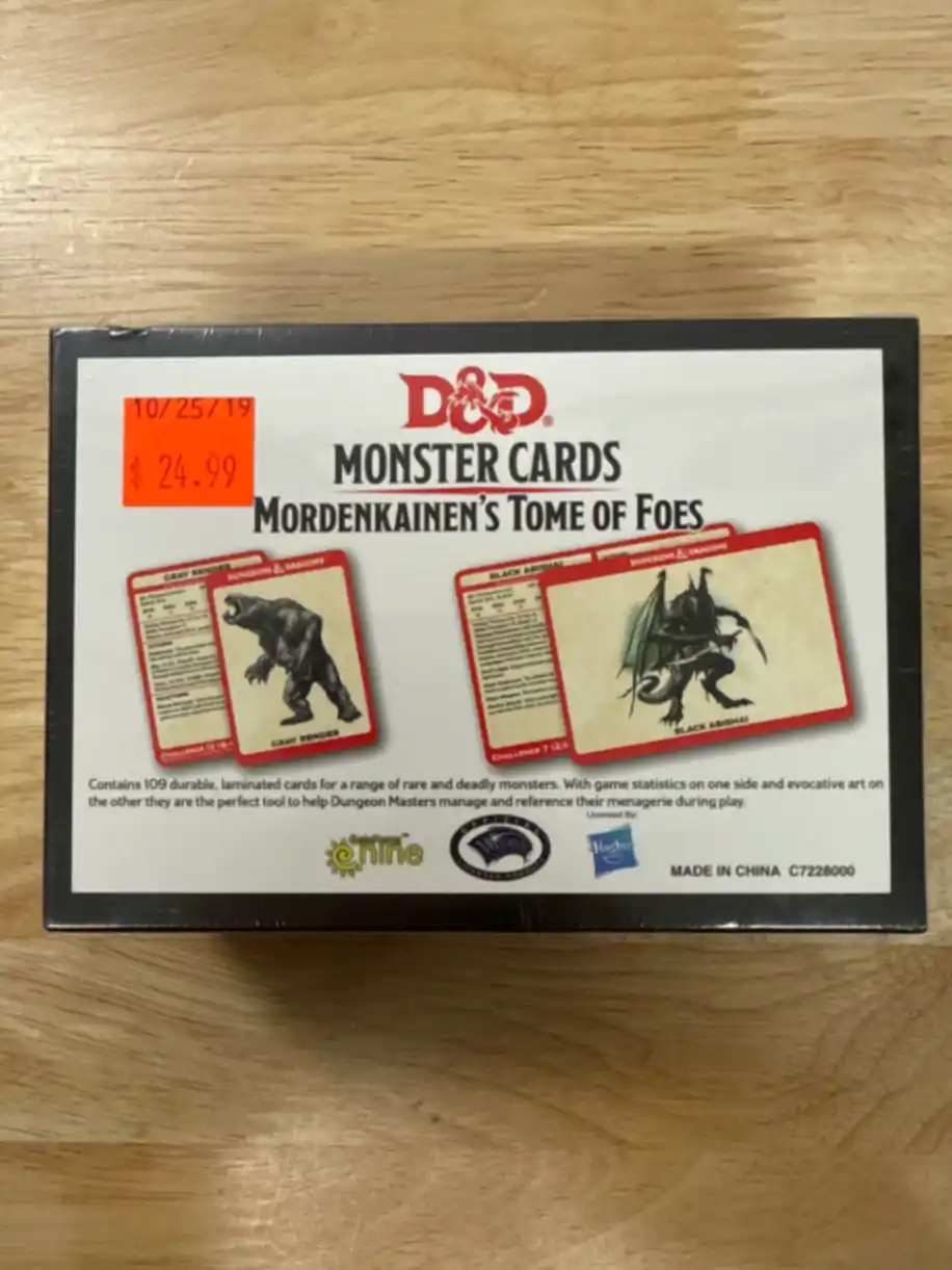 D&D Monster Cards Mordenkainen’s Tome of Foes