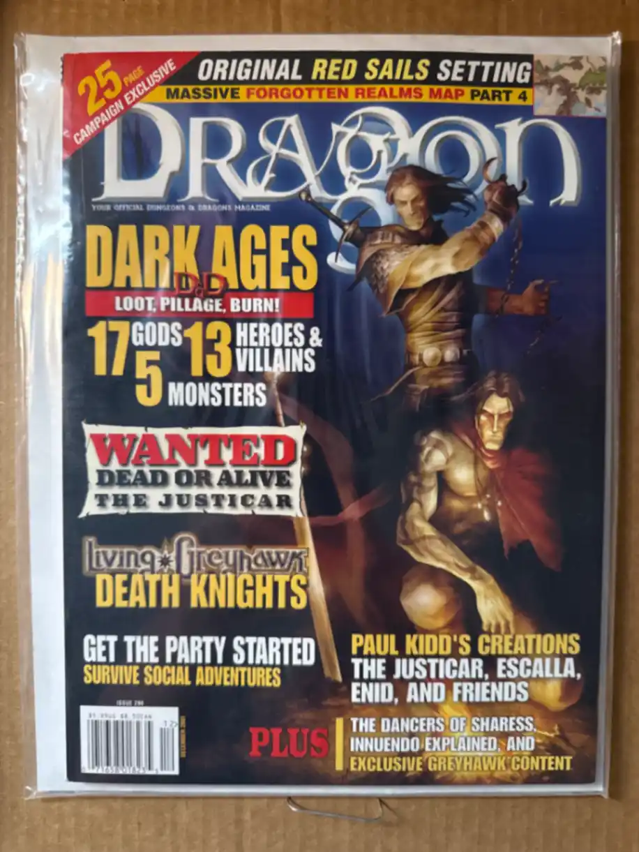 Dragon Magazine #290 WITH MAP