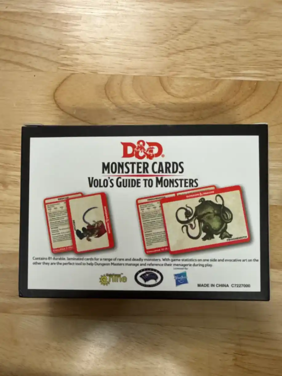 Dungeons & Dragons Spellbook Cards: Volo's Guide to Monsters (Monster Cards, D&D Accessory)