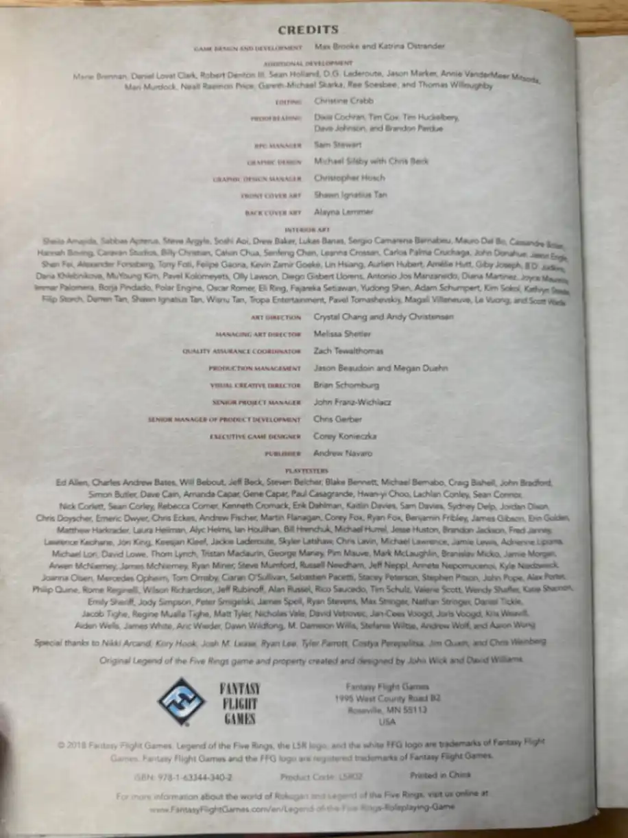 Legends of the Five Rings Core Rulebook