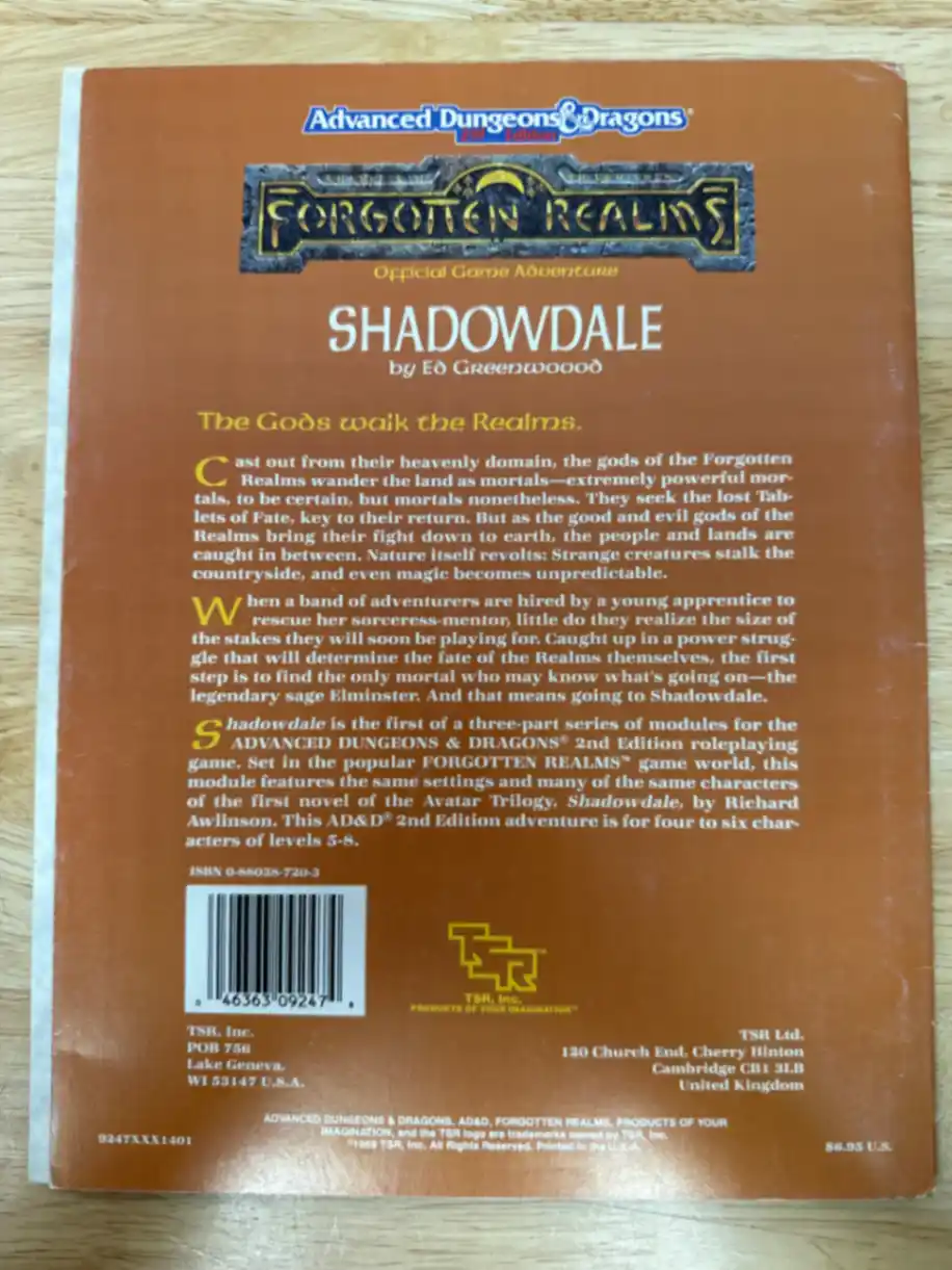 Forgotten Realms Shadowdale FRE1