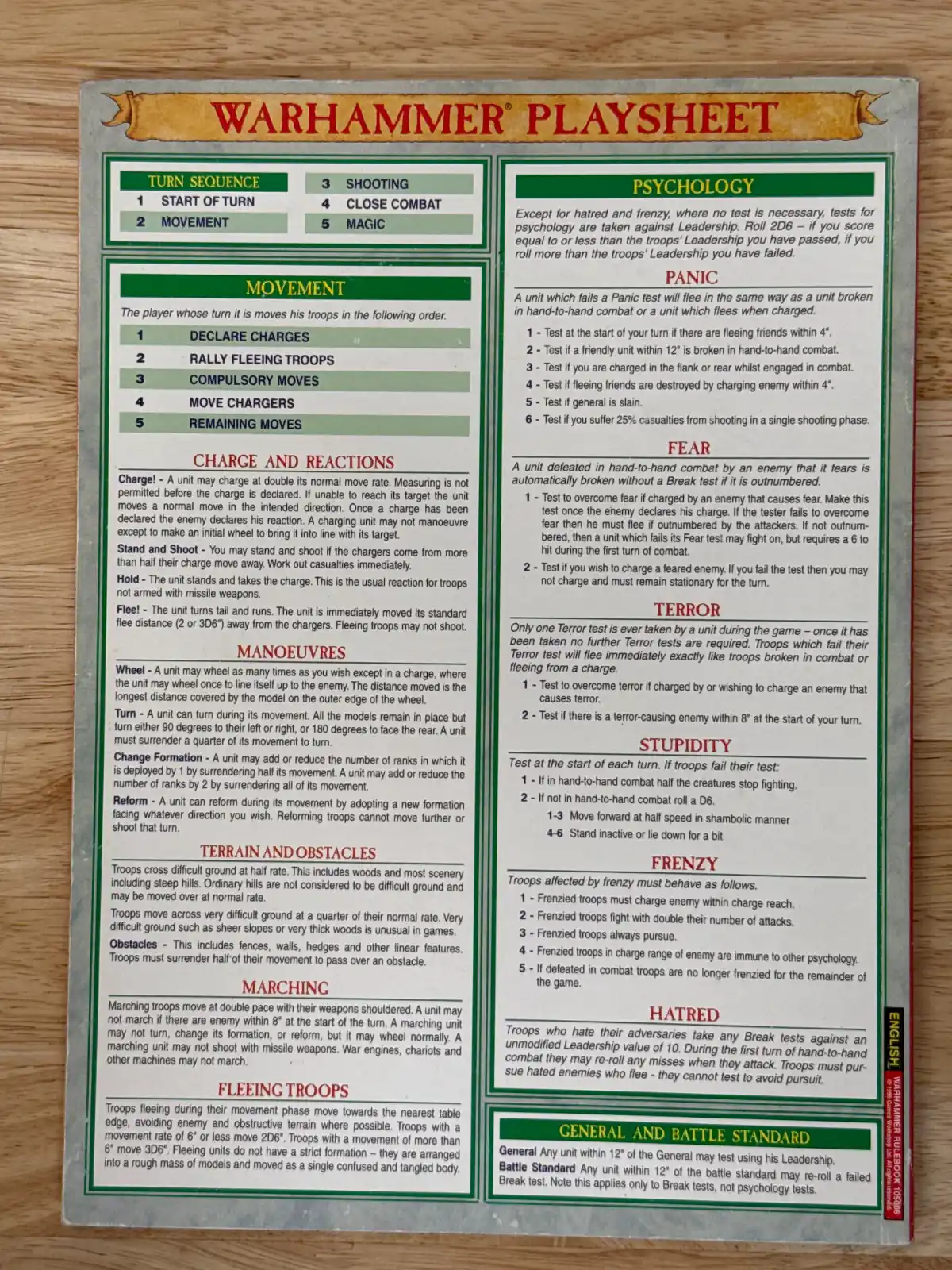 Warhammer Rulebook