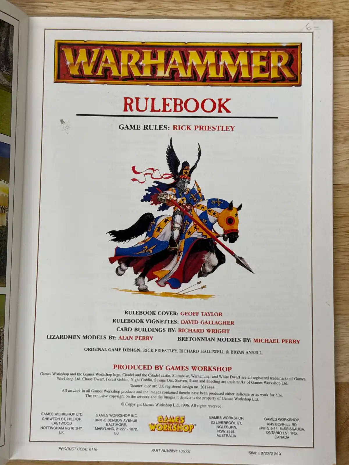 Warhammer Rulebook