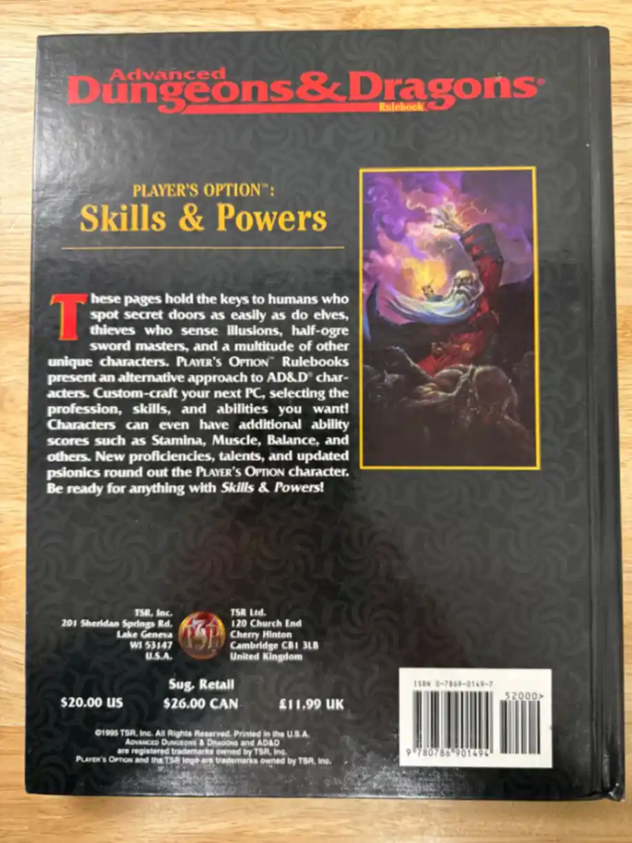 PLAYER'S OPTION: Skills & Powers (hardback)
