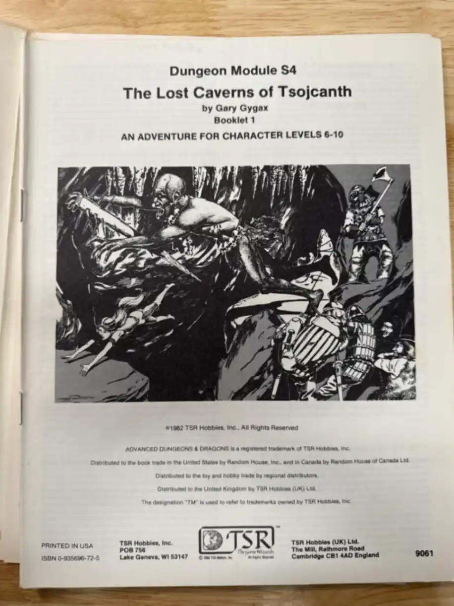 The Lost Caverns of Tsojcanth S4
