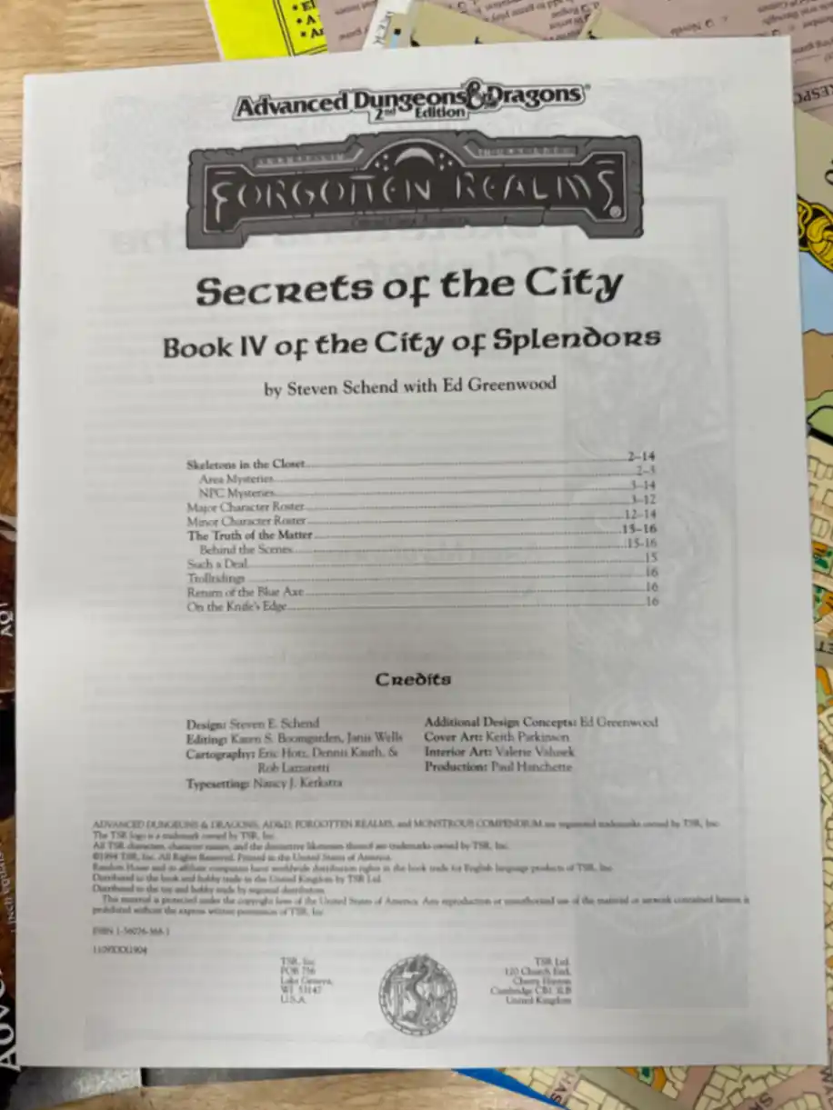 City of Splendors (AD&D, 2nd Edition/Forgotten Realms boxed set)