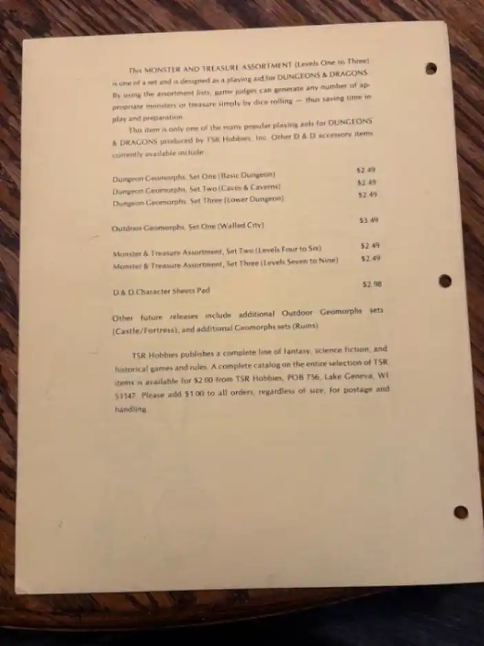 Dungeons & Dragons - Monster & Treasure Assortment Sets 1 - 3