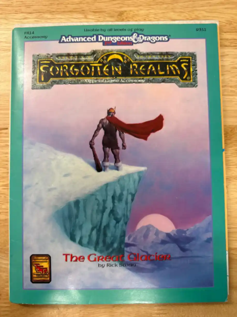 The Great Glacier WITH MAP (Advanced Dungeons & Dragons/Forgotten Realms Module FR14)