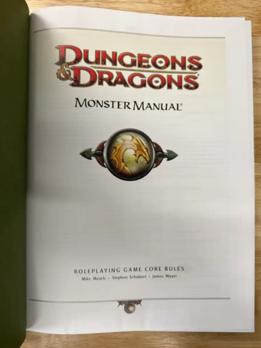 Monster Manual D&D 4th Edition