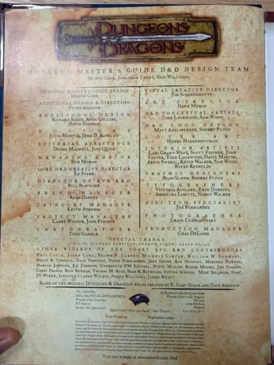 Dungeon Master’s Guide 3e