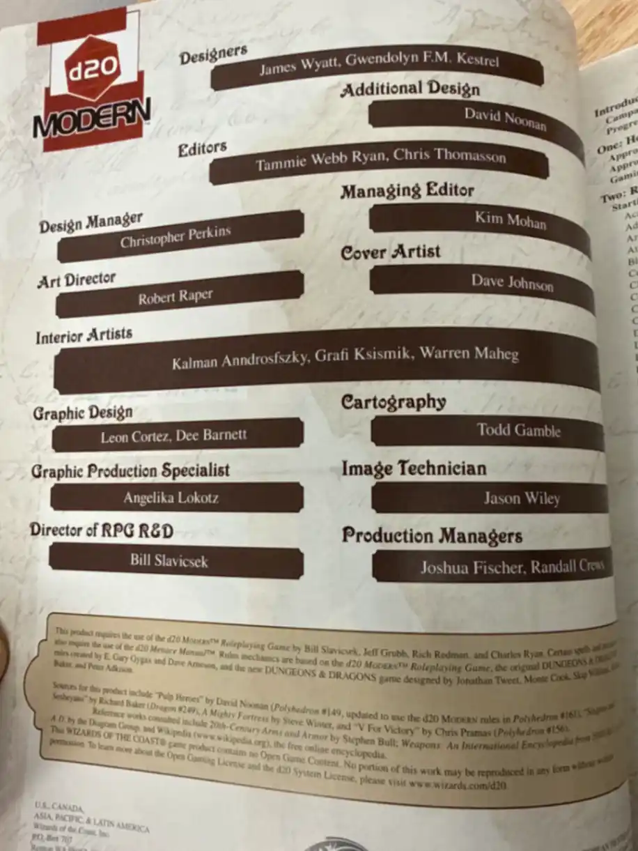 d20 Modern Past