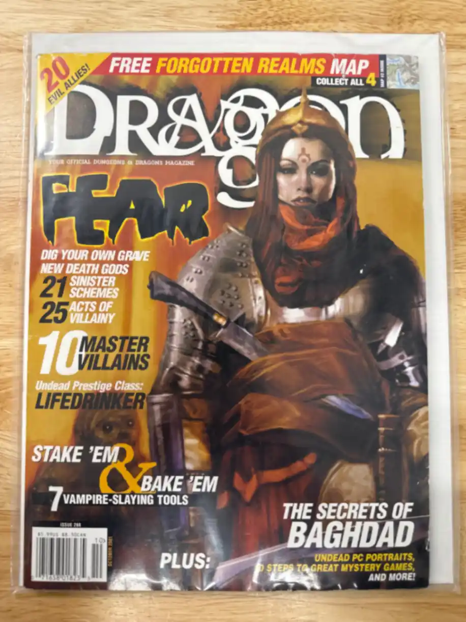 Dragon Magazine #288 with map insert