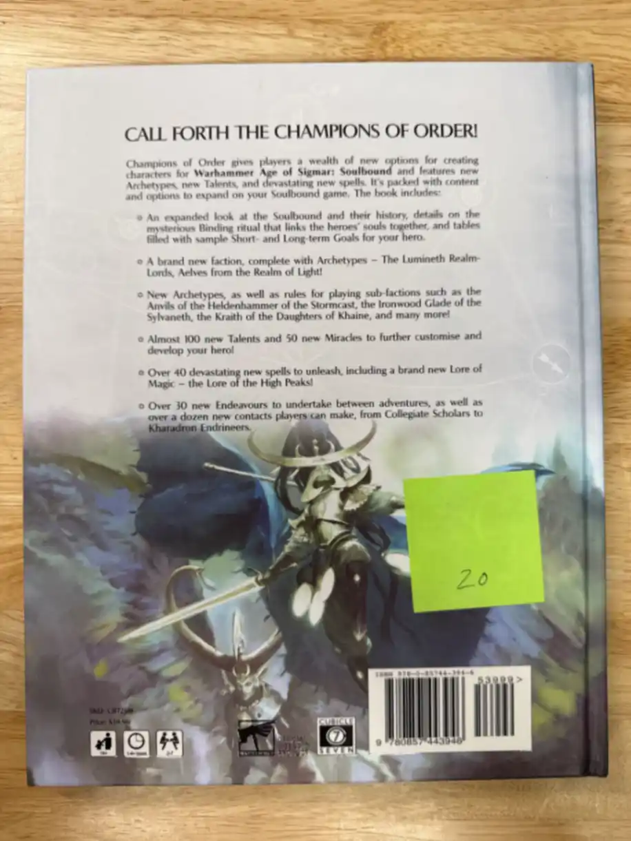 Soulbound Champions of Order Warhammer 40,000 RPG