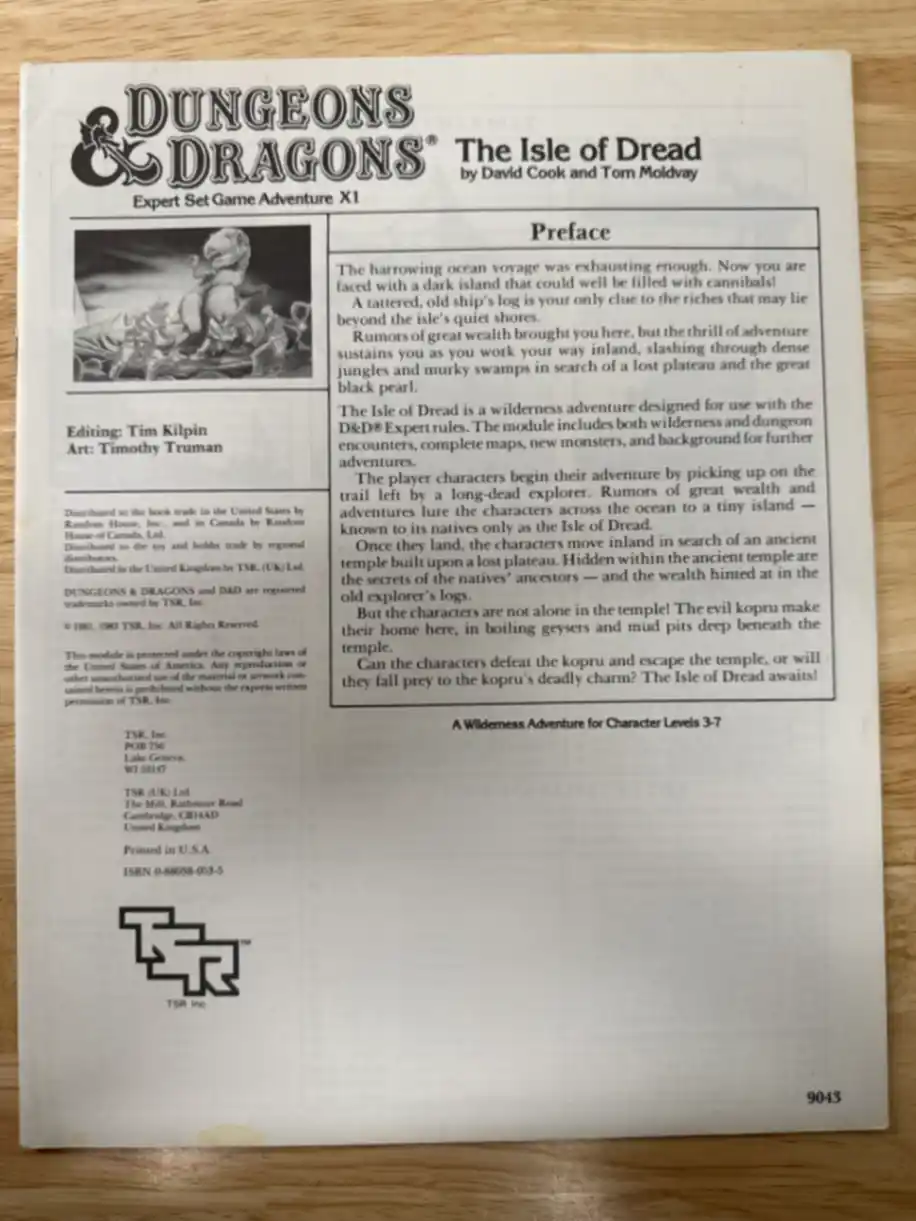 The Isle of Dread X1