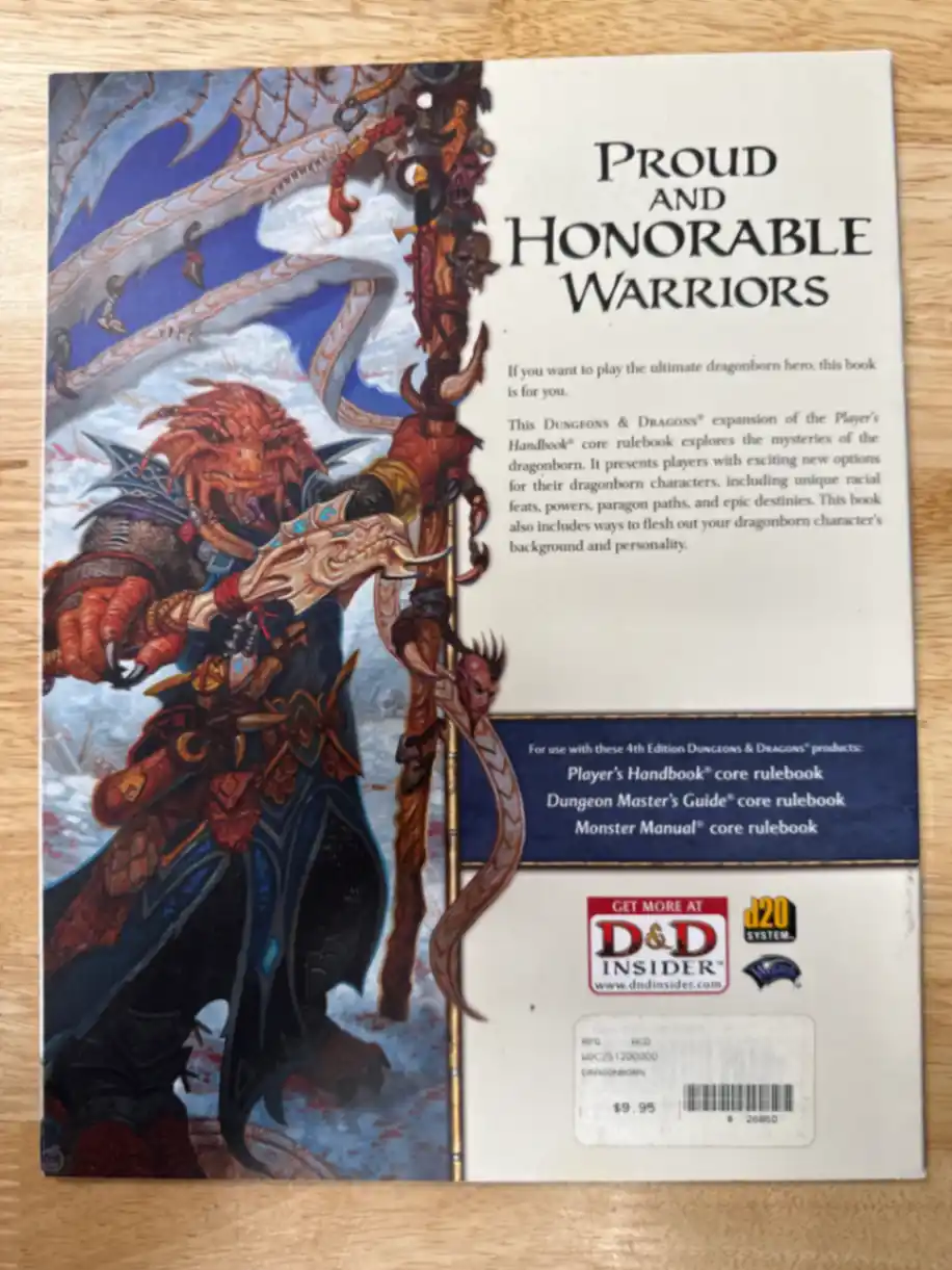 Player’s Handbook Races Dragonborn D&D 4E